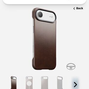 NOMAD IPHONE AIR Leather Brown Phone Case